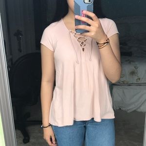 FINAL SALE | Lace Up Top